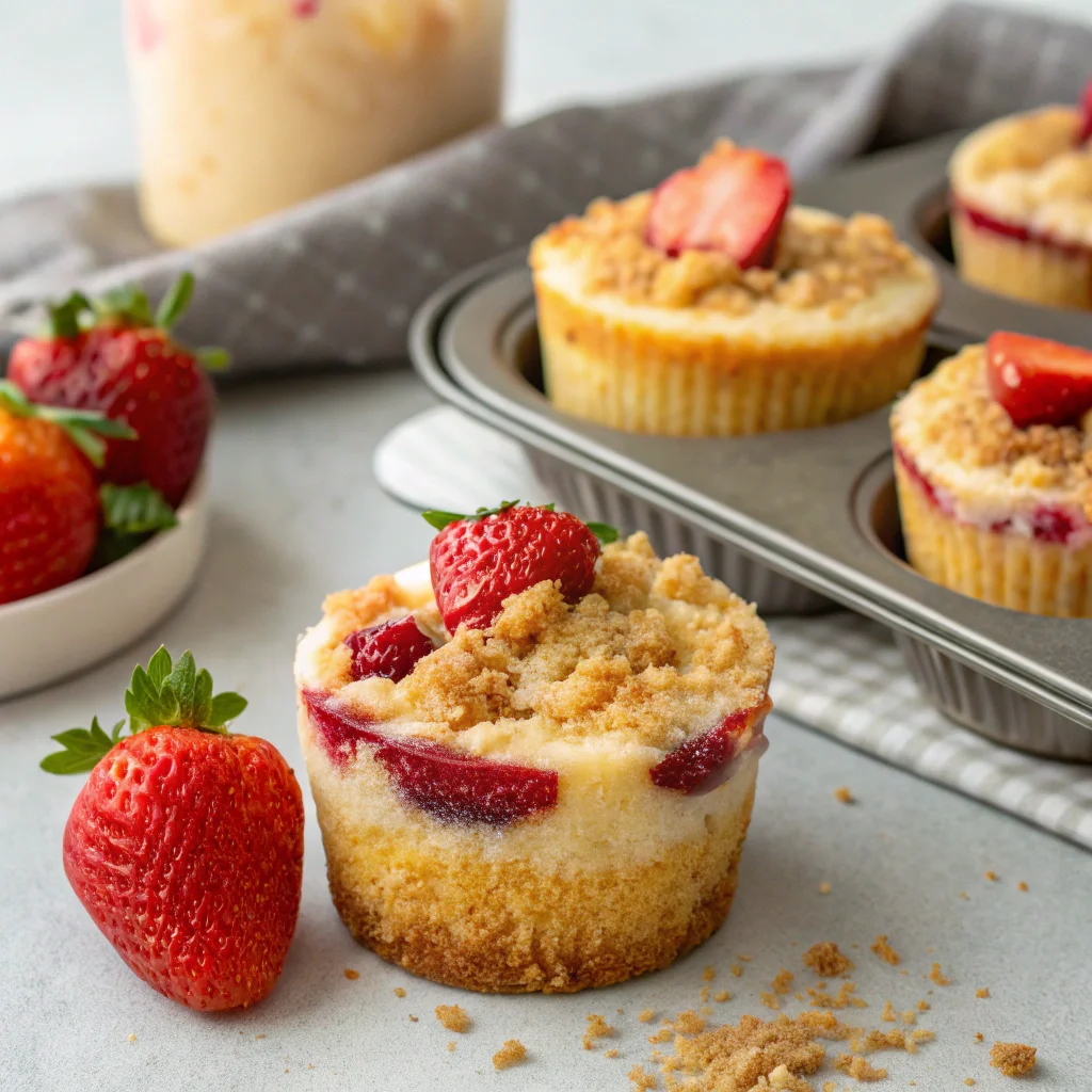 mini strawberry crunch cake